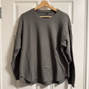 Uniqlo Waffle Crew - Green/Army Green